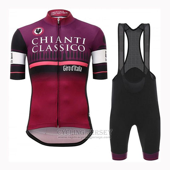 2019 Cycling Jersey Giro D'italy Purple Short Sleeve and Bib Short